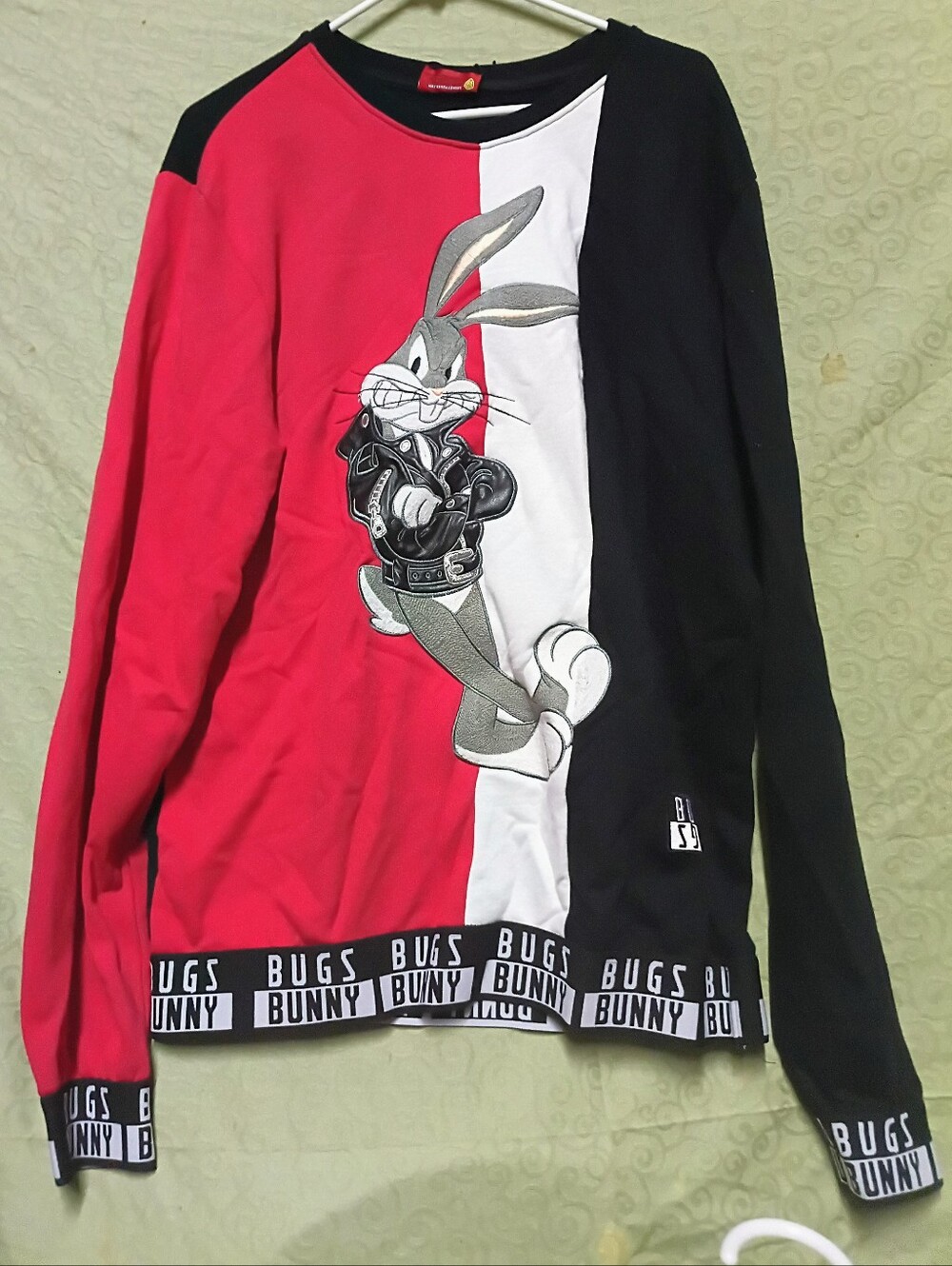 Warner Bros. Bugs Bunny Colorblock Long Sleeve Tee - Red/Black/White
